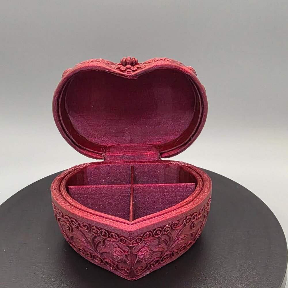 Open Face Heart Shaped Box